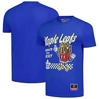 T-shirt bleu Mitchell & Ness pour homme avec motif de nourriture locale des Maple Leafs Toronto