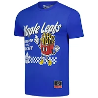 T-shirt bleu Mitchell & Ness pour homme avec motif de nourriture locale des Maple Leafs Toronto