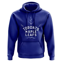 Men's Mitchell & Ness Blue Toronto Maple Leafs Negative Space Pullover Hoodie
