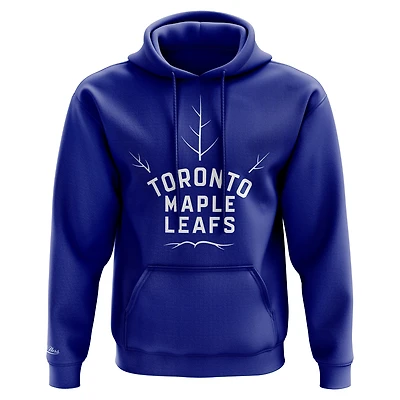 Men's Mitchell & Ness Blue Toronto Maple Leafs Negative Space Pullover Hoodie