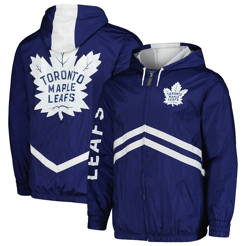 Coupe-vent zippé intégral Undeniable bleu des Maple Leafs de Toronto pour homme Mitchell & Ness