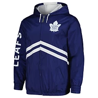 Veste coupe-vent zippée intégrale Mitchell & Ness bleue Toronto Maple Leafs pour homme