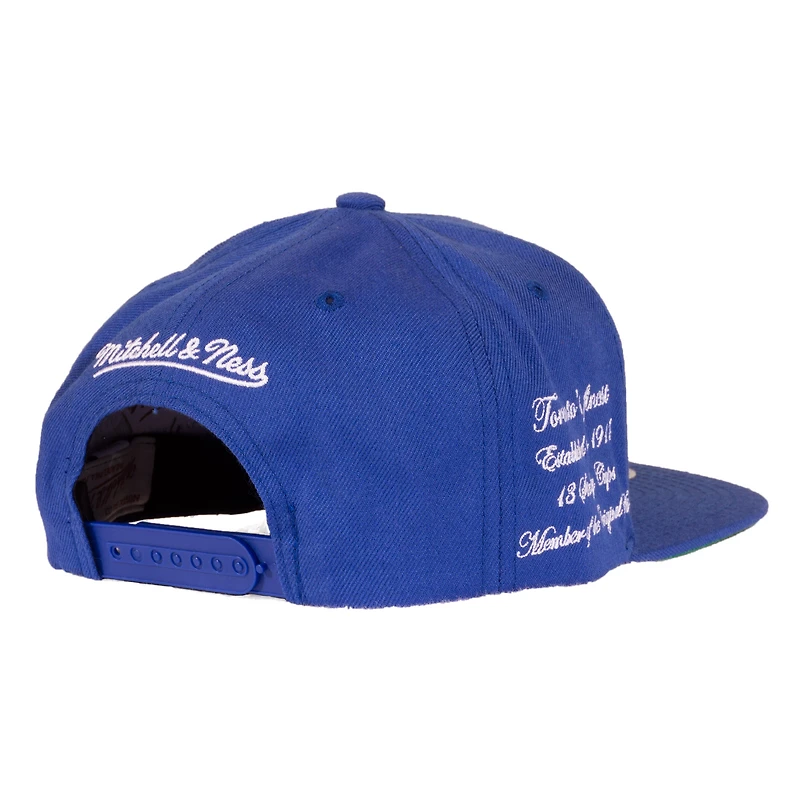 Men's Mitchell & Ness Blue Toronto Maple Leafs Varsity Graduation Snapback - Hat