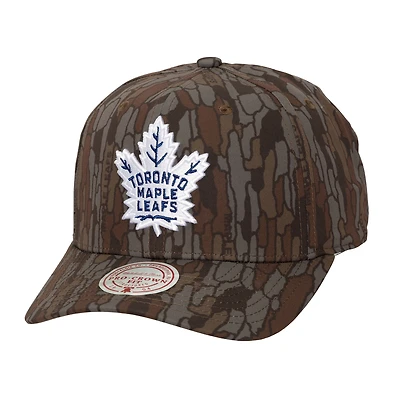 Casquette ajustable Mitchell & Ness Camo Pro Crown pour homme des Maple Leafs de Toronto