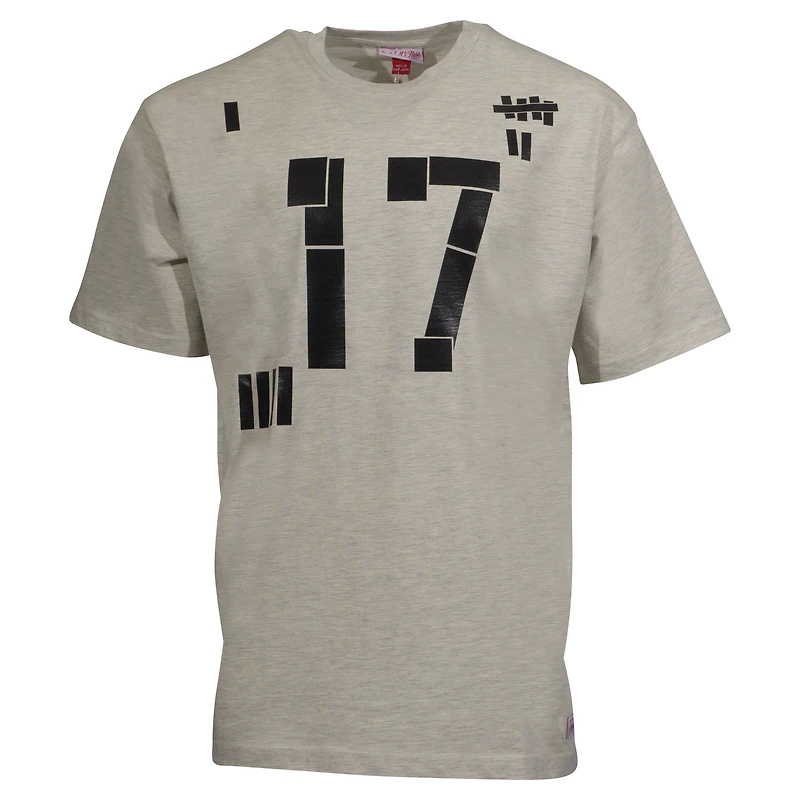 Men's Mitchell & Ness Cream Toronto Maple Leafs Black Tape T-Shirt