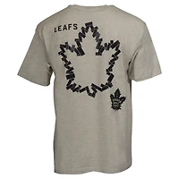 Men's Mitchell & Ness Cream Toronto Maple Leafs Black Tape T-Shirt