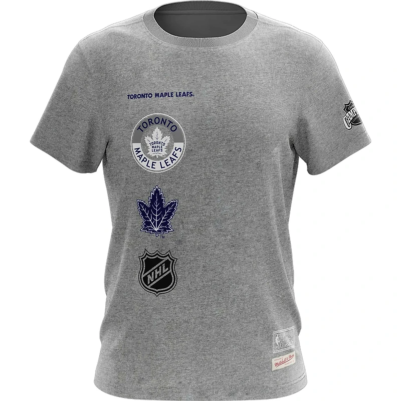 T-shirt de la collection City des Maple Leafs Toronto Mitchell & Ness pour homme, gris chiné