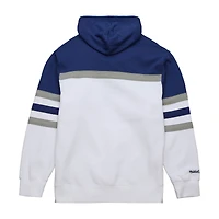 Men's Mitchell & Ness White/Blue Toronto Maple Leafs Head Coach Pullover Hoodie