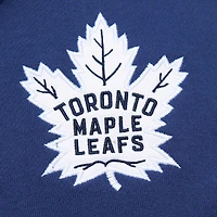 Men's Mitchell & Ness White/Blue Toronto Maple Leafs Head Coach Pullover Hoodie