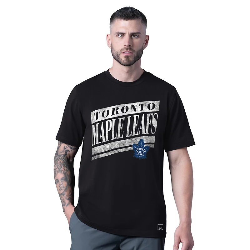 T-shirt noir MSX de Michael Strahan pour homme, motif victoire des Maple Leafs Toronto