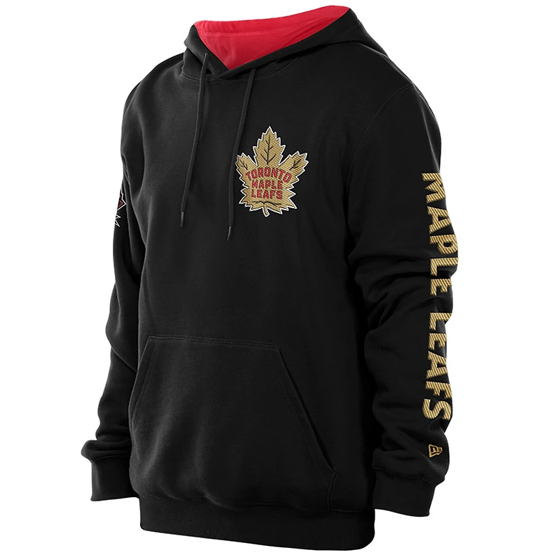 Men's New Era Black Toronto Maple Leafs Canada Day Pullover Hoodie