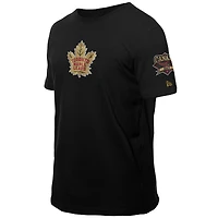 T-shirt noir New Era pour homme, motif Fête du Canada, Maple Leafs de Toronto