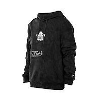 Sweat à capuche noir délavé minéral des Maple Leafs de Toronto New Era pour homme