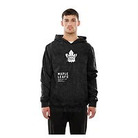 Sweat à capuche noir délavé minéral des Maple Leafs de Toronto New Era pour homme
