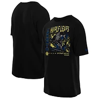 T-shirt surdimensionné Whoosh noir New Era pour homme des Maple Leafs de Toronto