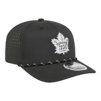 Casquette New Era noire Toronto Maple Leafs Sport aérée 9SEVENTY pour homme, ajustable par corde