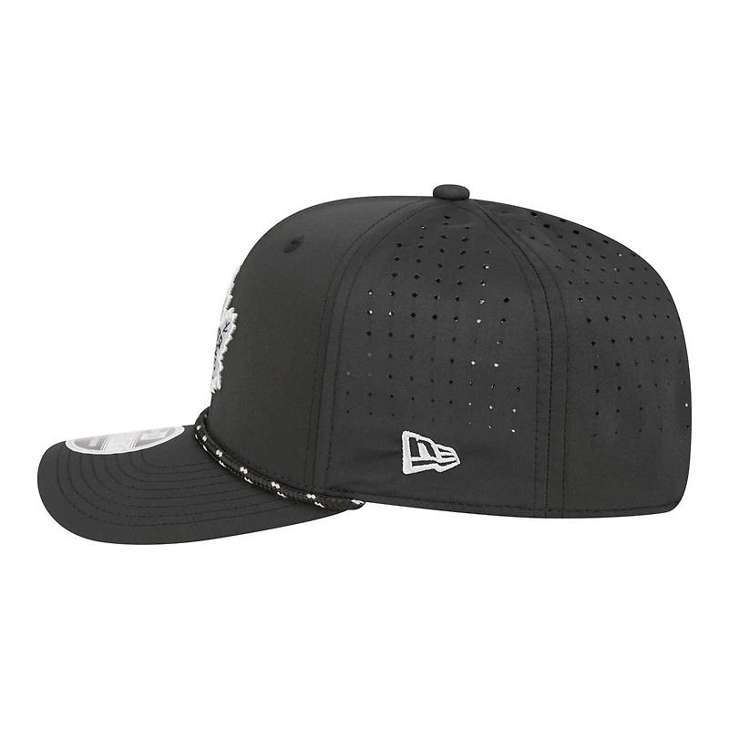 Men's New Era  Black Toronto Maple Leafs Sport Vented 9SEVENTY Rope Adjustable Hat