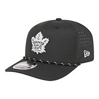 Men's New Era  Black Toronto Maple Leafs Sport Vented 9SEVENTY Rope Adjustable Hat