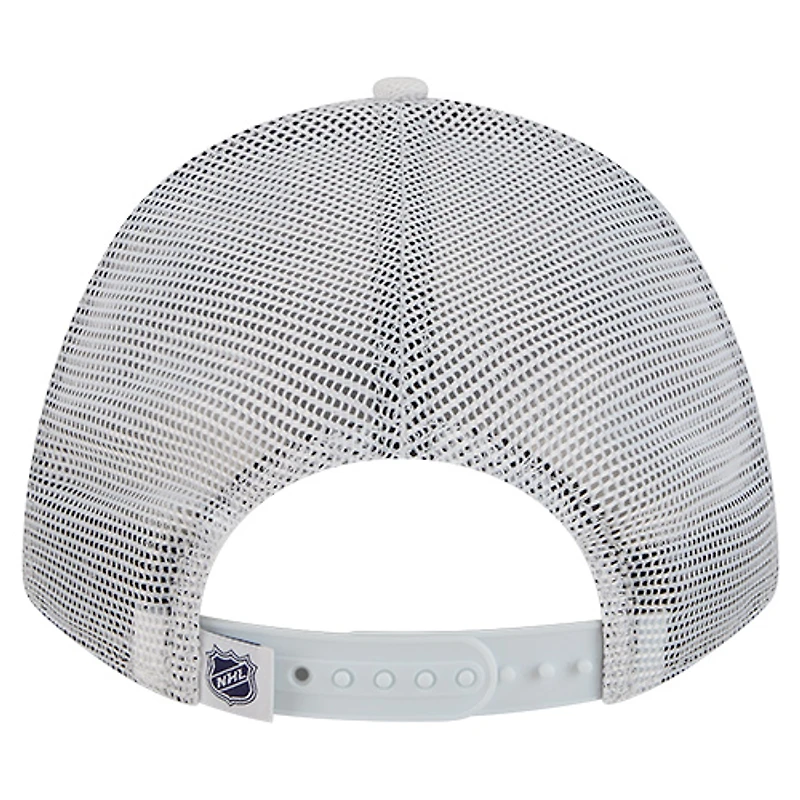 Casquette ajustable New Era 9FORTY M-Crown A-Frame bleu/blanc pour homme des Maple Leafs de Toronto