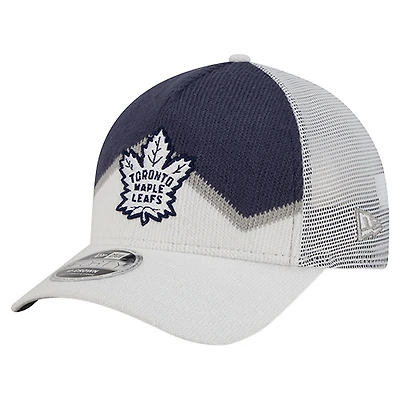 Men's New Era  Blue/White Toronto Maple Leafs Sock 9FORTY M-Crown A-Frame Adjustable Hat