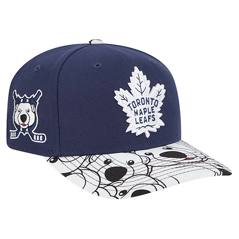 Men's New Era Blue Toronto Maple Leafs Mascot Visor 9SEVENTY Adjustable Hat
