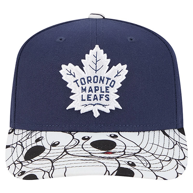 Men's New Era Blue Toronto Maple Leafs Mascot Visor 9SEVENTY Adjustable Hat
