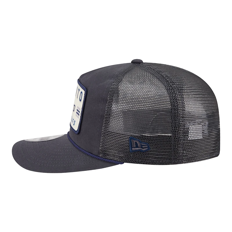 Men's New Era Charcoal Toronto Maple Leafs Washed Patch 19TWENTY Trucker Adjustable Hat
