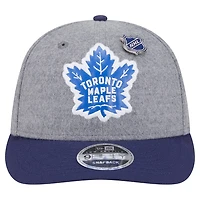 Casquette snapback 9FIFTY grise/bleue New Era pour homme, motif à pin en laine des Maple Leafs de Toronto