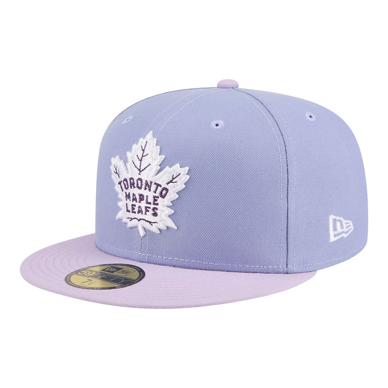 Casquette ajustée New Era 59FIFTY pour homme, couleur violet clair/violet