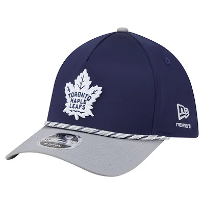 Casquette New Era 39THIRTY bicolore bleu marine/gris Toronto Maple Leafs pour homme