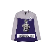 Men's New Era  Navy/Gray Toronto Maple Leafs Stanley Cup Champions Long-Sleeve Hockey Jersey Shirt