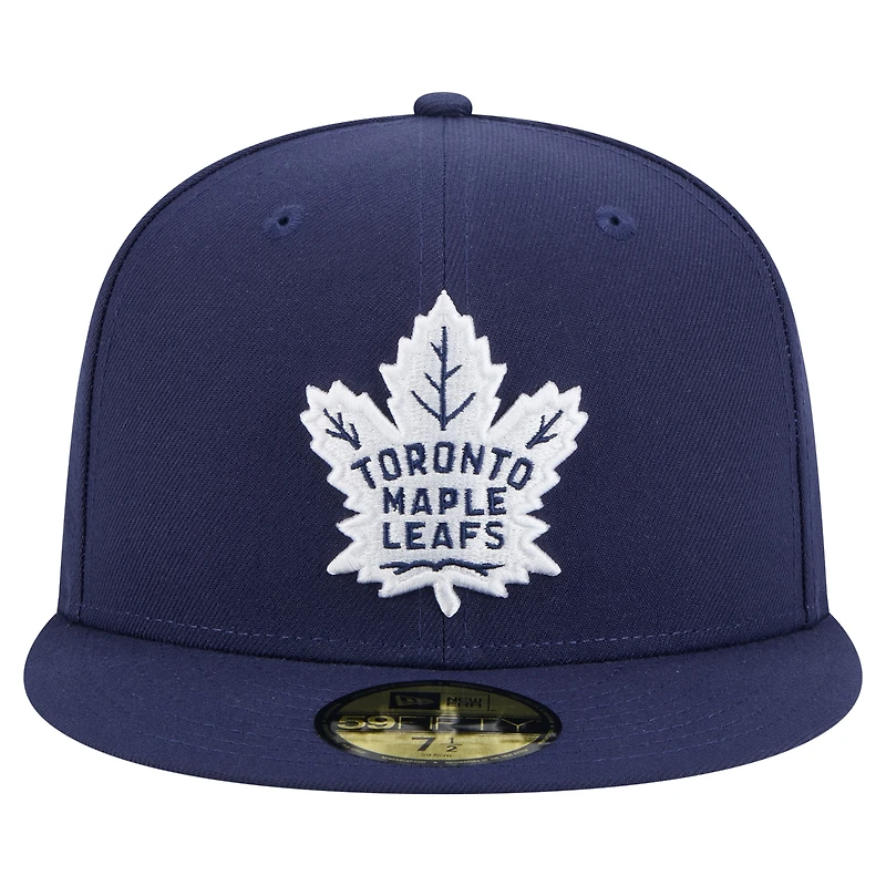 Casquette ajustée New Era 59FIFTY bleu marine des Maple Leafs de Toronto pour homme