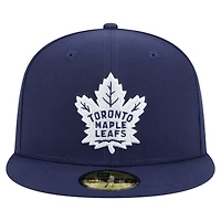 Casquette ajustée New Era 59FIFTY bleu marine des Maple Leafs de Toronto pour homme