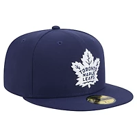 Casquette ajustée New Era 59FIFTY bleu marine des Maple Leafs de Toronto pour homme