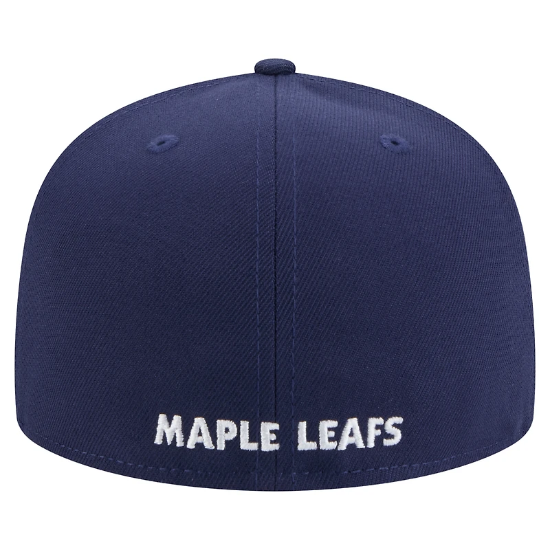 Casquette ajustée New Era 59FIFTY bleu marine des Maple Leafs de Toronto pour homme