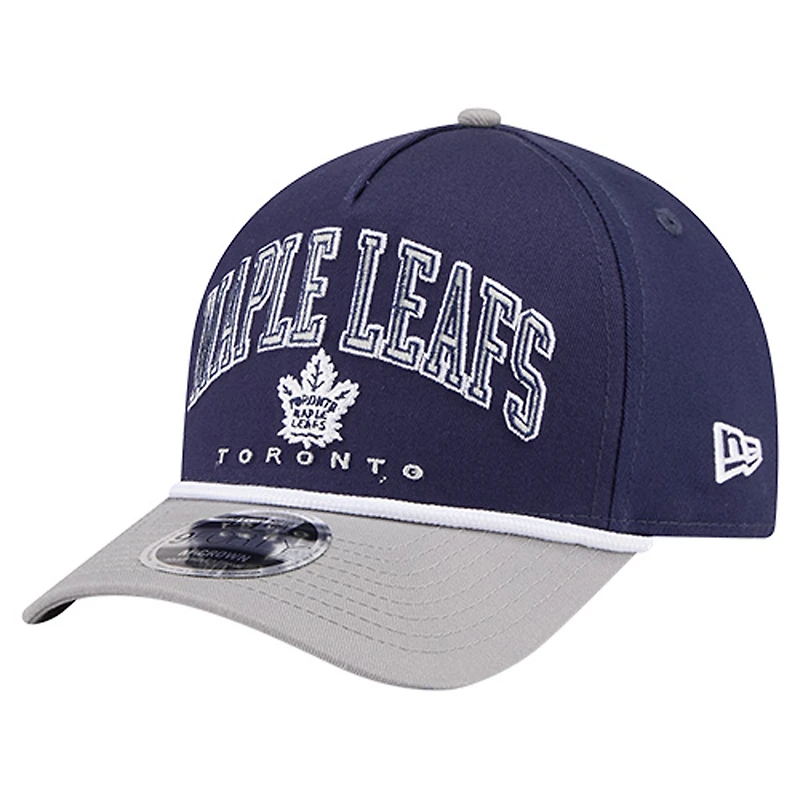 Casquette ajustable New Era bleu marine Toronto Maple Leafs 9FORTY M-Crown pour homme