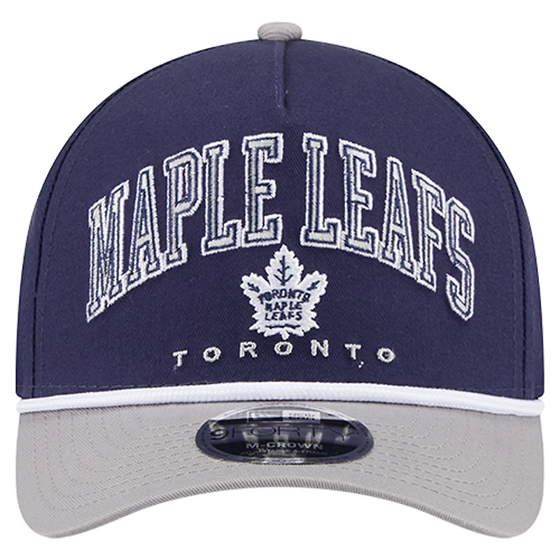 Men's New Era Navy Toronto Maple Leafs 9FORTY M-Crown A-Frame Adjustable Hat