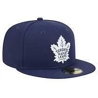 Casquette ajustée Core 59FIFTY pour homme New Era bleu marine des Maple Leafs de Toronto