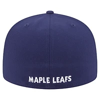 Casquette ajustée New Era Deceptor 59FIFTY bleu marine pour homme des Maple Leafs de Toronto