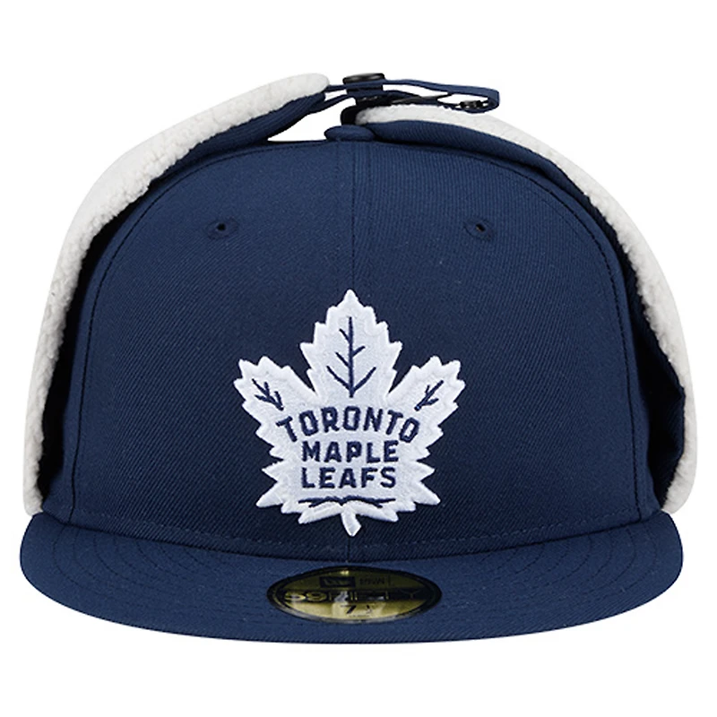 Casquette ajustée New Era 59FIFTY bleu marine Toronto Maple Leafs pour homme