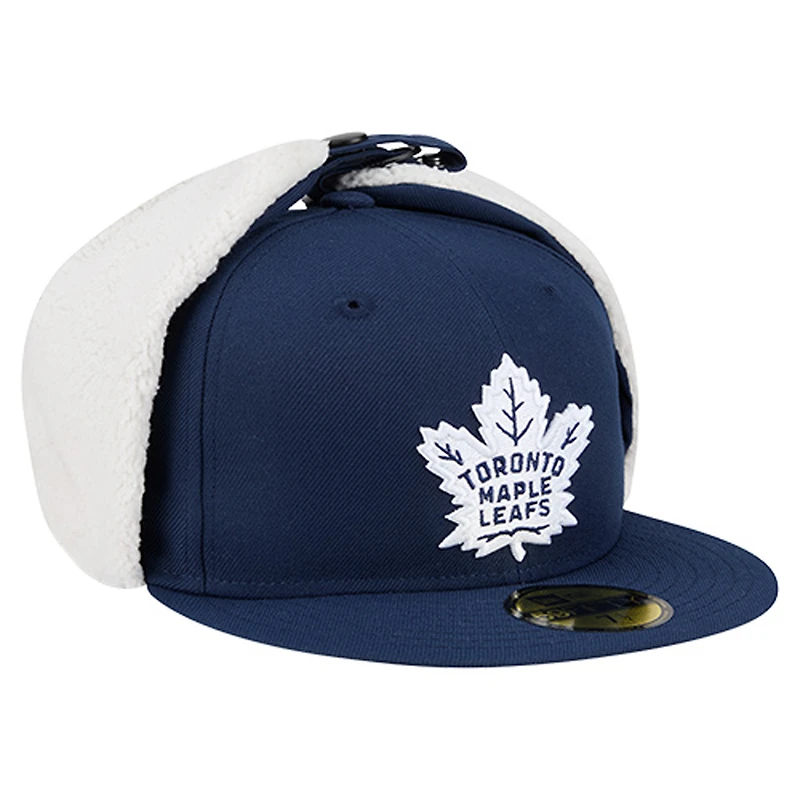 Men's New Era Navy Toronto Maple Leafs Dog Ear 59FIFTY Fitted Hat