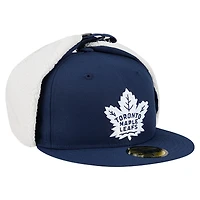 Men's New Era  Navy Toronto Maple Leafs Dog Ear 59FIFTY Fitted Hat