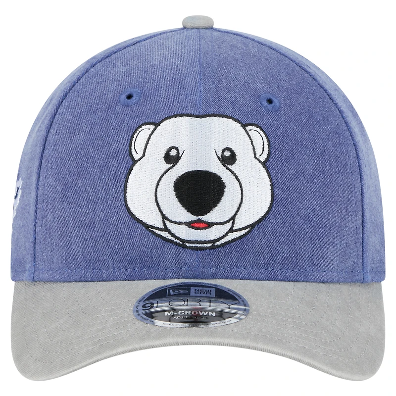 Casquette ajustable New Era bleu marine Toronto Maple Leafs Jr. Mascotte 9FORTY M-Crown pour homme