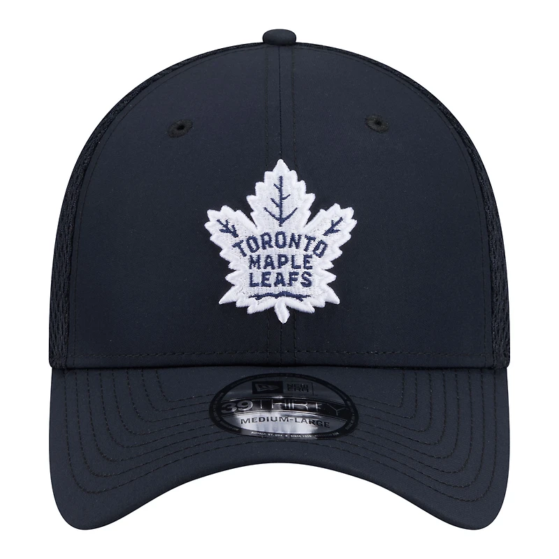 Men's New Era Navy Toronto Maple Leafs Logo 39THIRTY Flex Hat