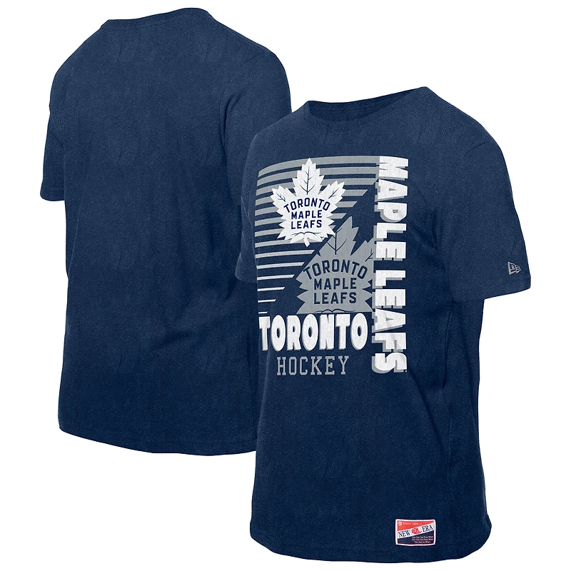 T-shirt bleu marine délavé minéral New Era pour homme des Maple Leafs de Toronto