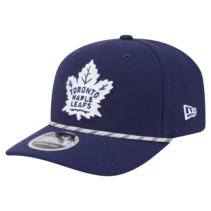 Casquette ajustable New Era bleu marine 9SEVENTY pour homme, motif Maple Leafs de Toronto