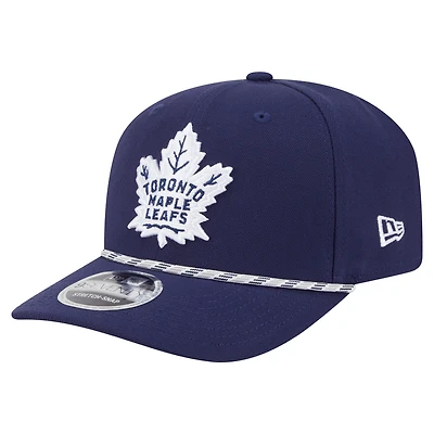 Casquette ajustable New Era bleu marine 9SEVENTY pour homme, motif Maple Leafs de Toronto
