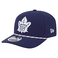 Casquette ajustable New Era bleu marine 9SEVENTY pour homme, motif Maple Leafs de Toronto