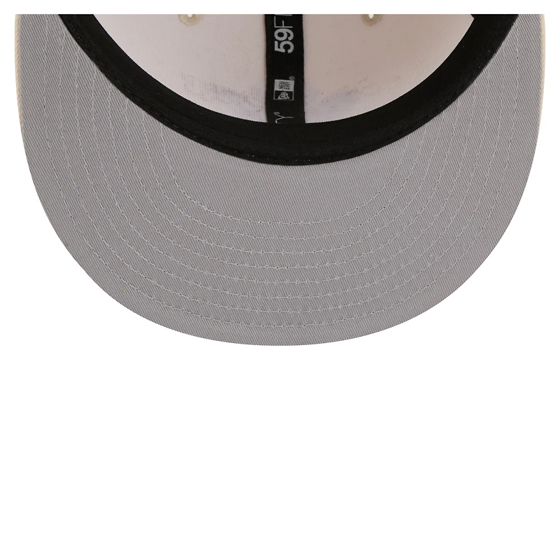 Casquette ajustée New Era 59Fifty pour homme, couleur beige, Toronto Maple Leafs.