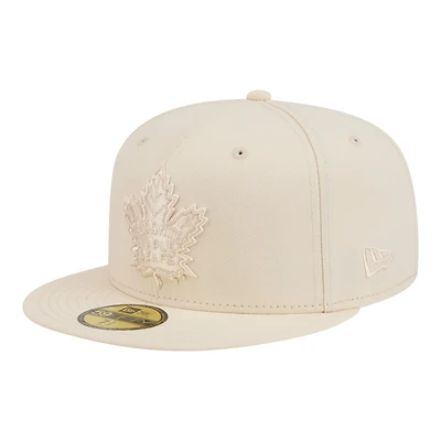 Casquette ajustée New Era 59Fifty pour homme, couleur beige, Toronto Maple Leafs.